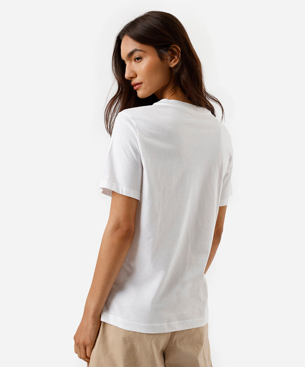 camiseta feminina de algodão billie eillish off white