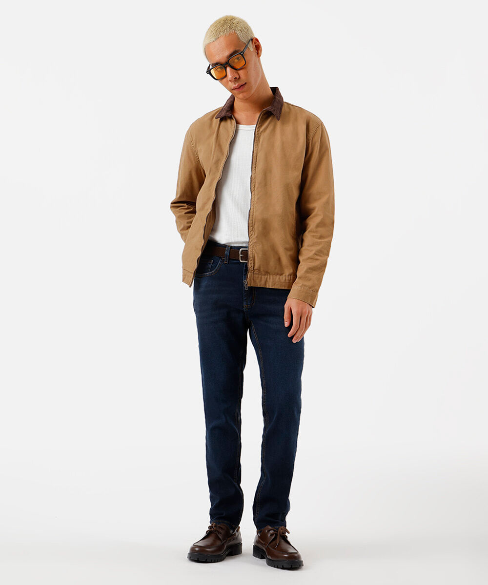 calça skinny masculina jeans azul