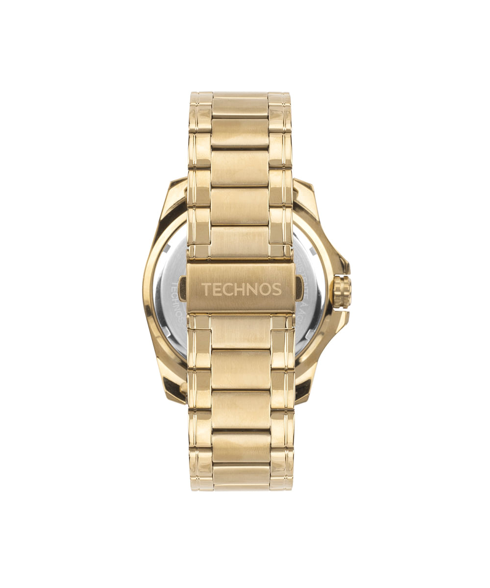 relógio masculino technos analógico 2117lfo1p dourado