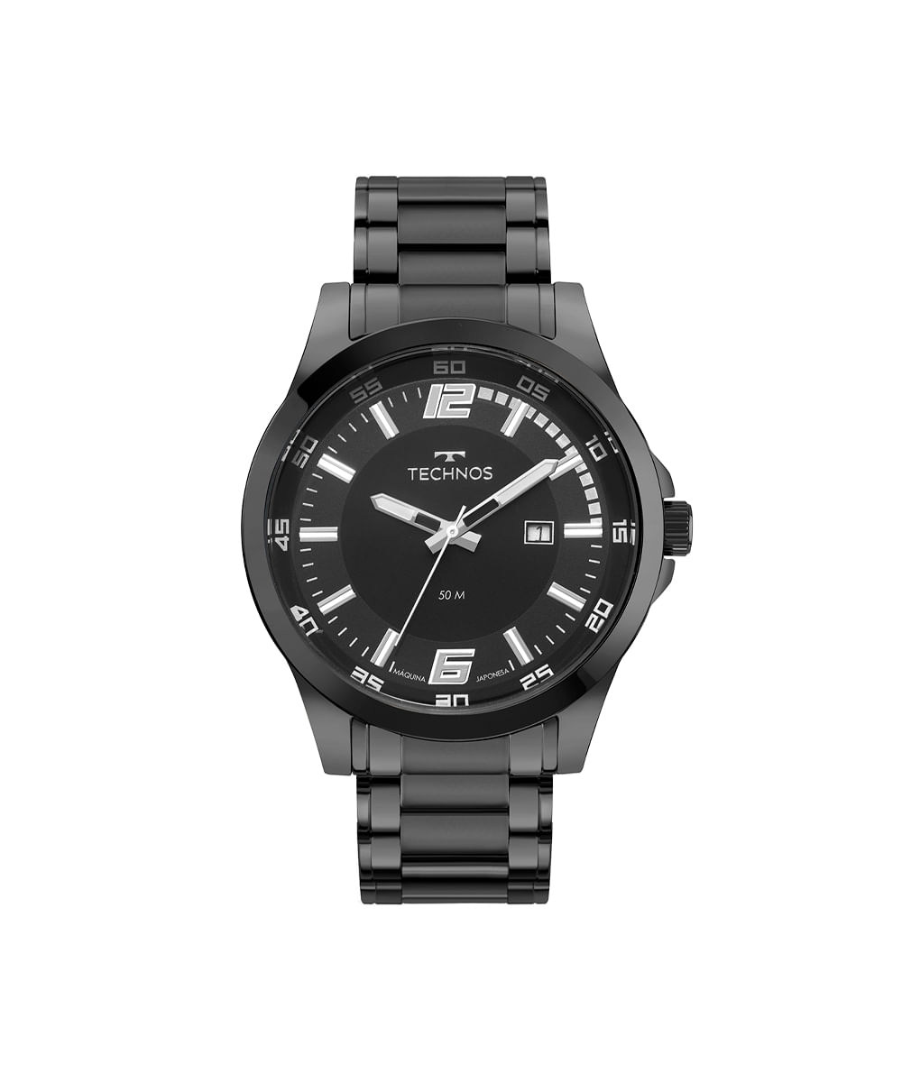 relógio masculino technos analógico 2115ubh1p preto