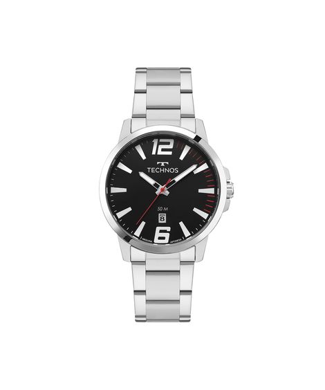 relógio masculino technos analógico 2115ucn1p prateado