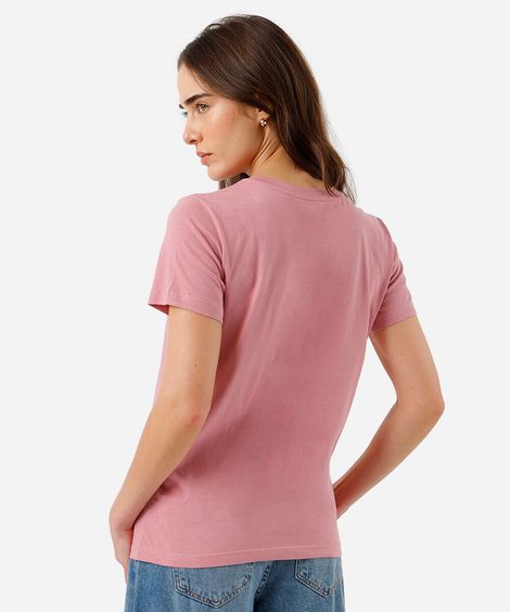 camiseta feminina de algodão gatinhos tarot rosa