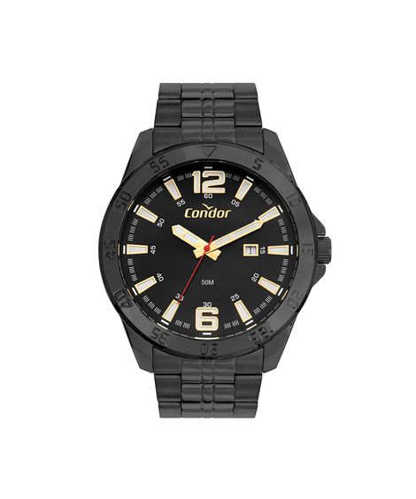 kit relógio masculino condor analógico calendário co2115nchk4p preto