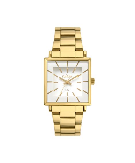 kit relógio feminino condor analógico co2035exmk4b dourado