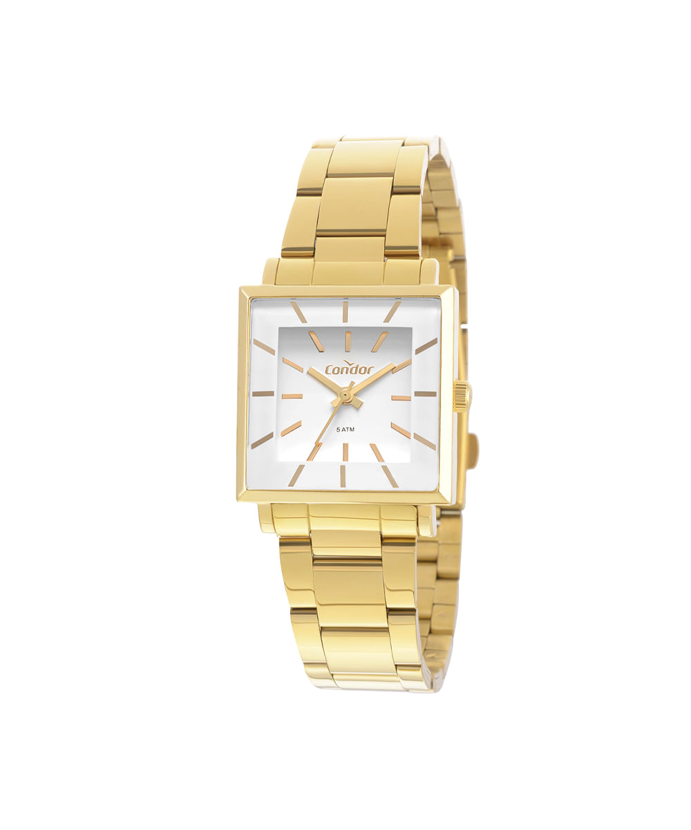 kit relógio feminino condor analógico co2035exmk4b dourado