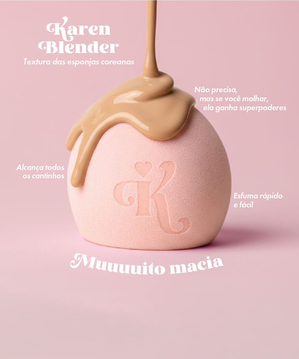 esponja para maquiagem karen blender by karen bachini