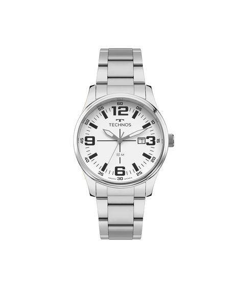 relógio masculino technos analógico 2115ucd1b prateado