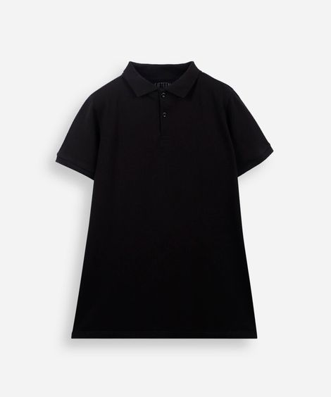polo juvenil básica preta