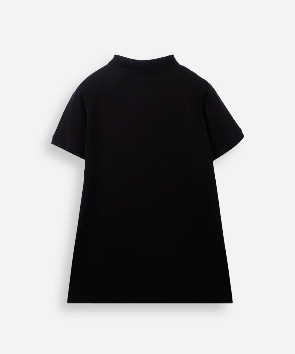polo juvenil básica preta