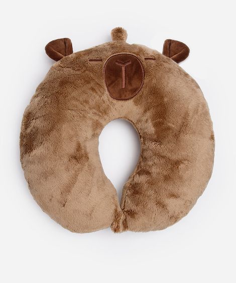 apoio de pescoço infantil capivara marrom