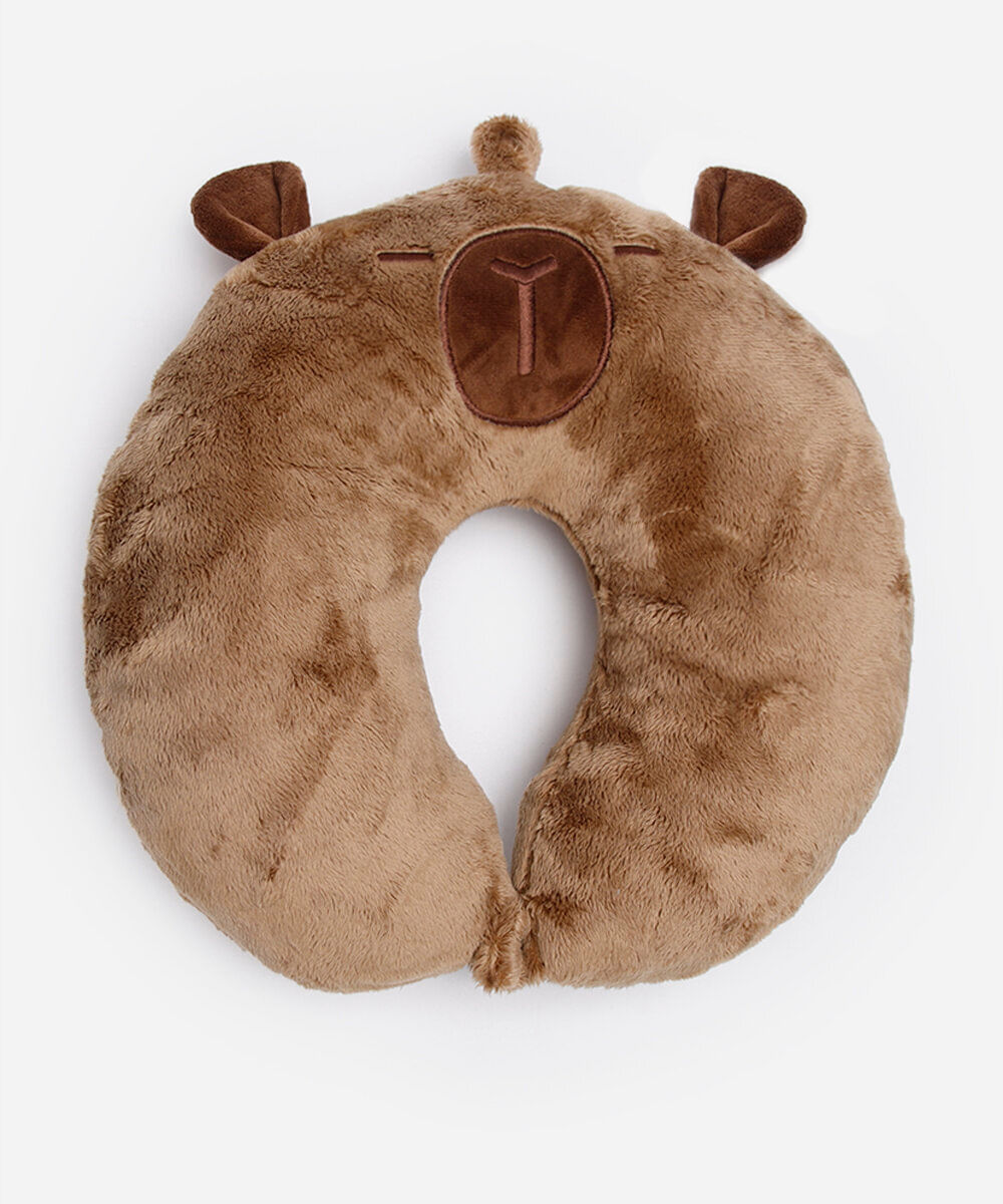 apoio de pescoço infantil capivara marrom