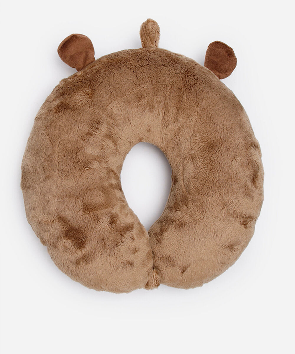apoio de pescoço infantil capivara marrom