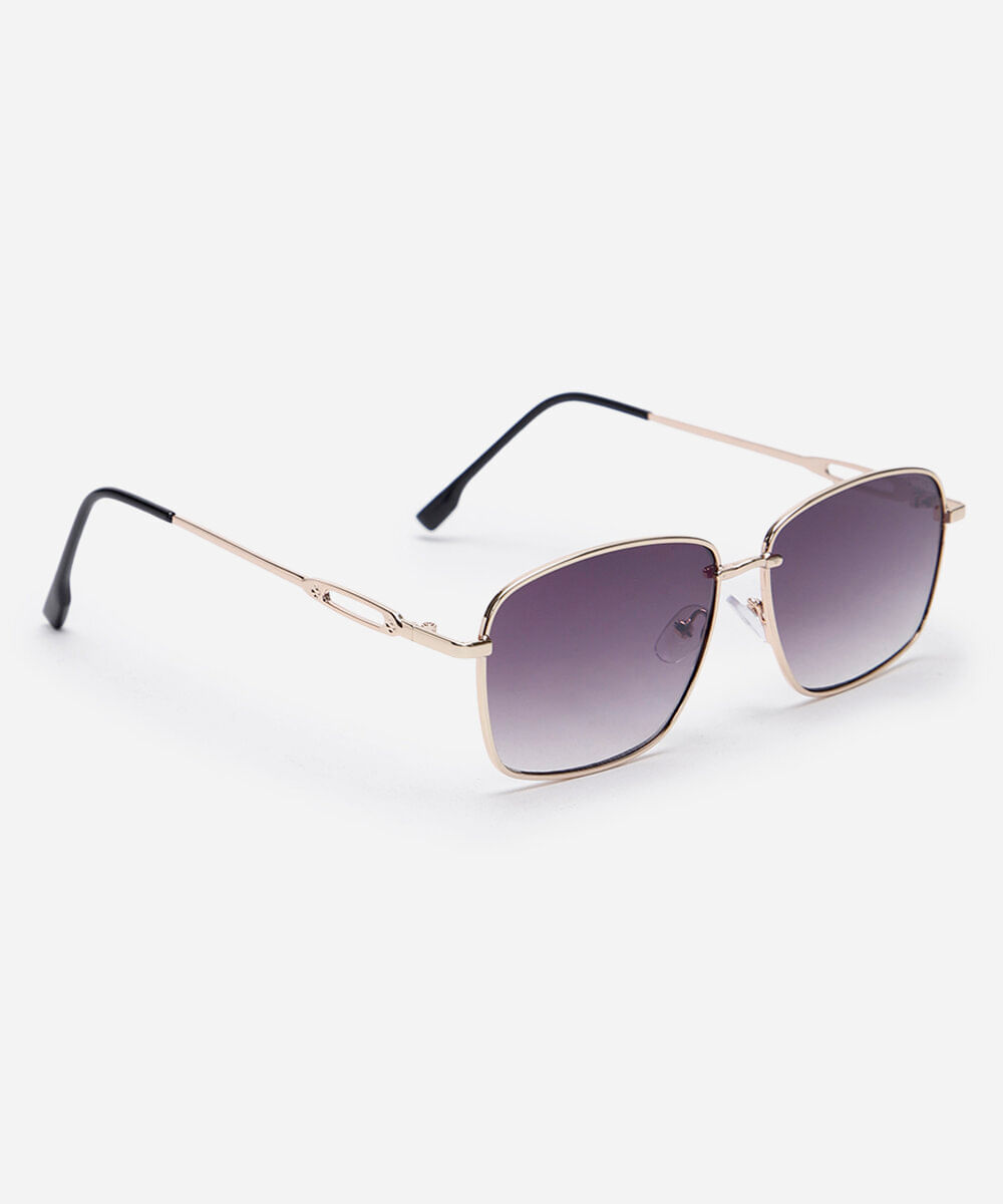 óculos de sol quadrado triton dourado