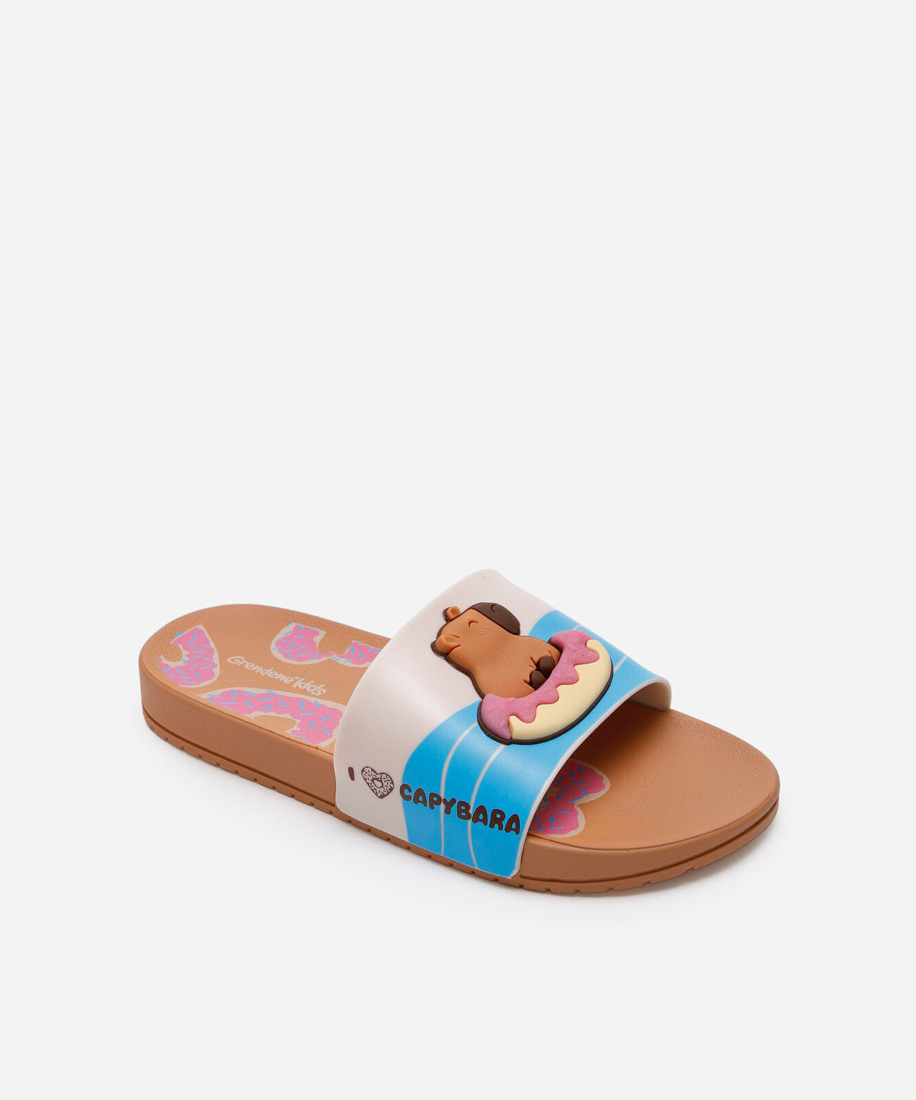 chinelo infantil grendene capivara marrom