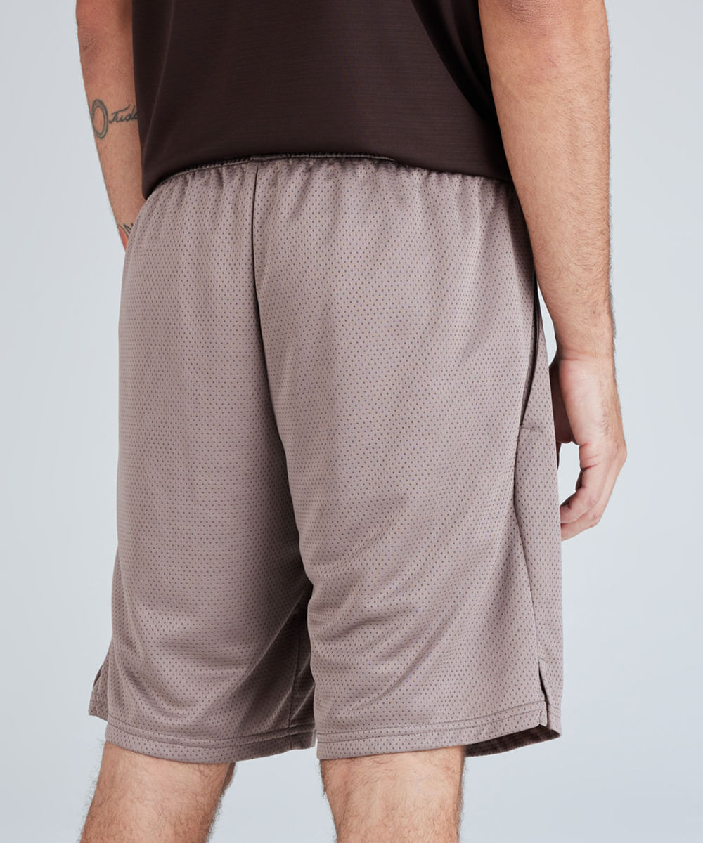 bermuda masculina texturizada marrom