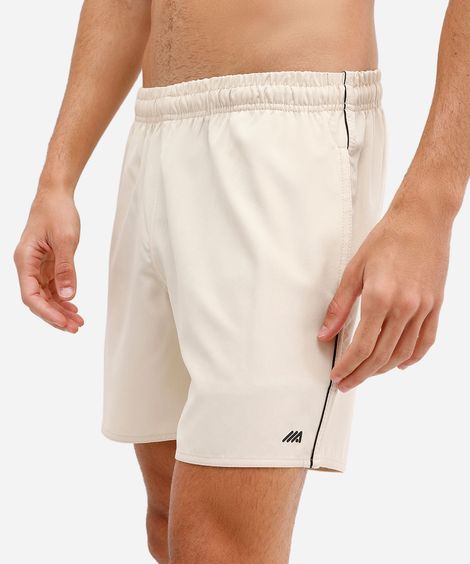 short esportivo masculino cós elástico bege