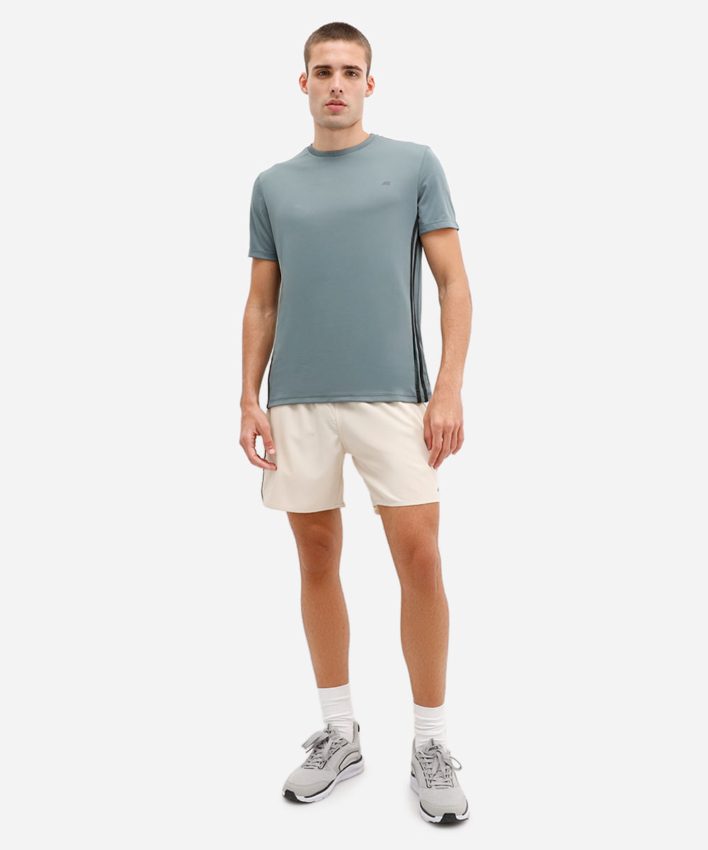 short esportivo masculino cós elástico bege