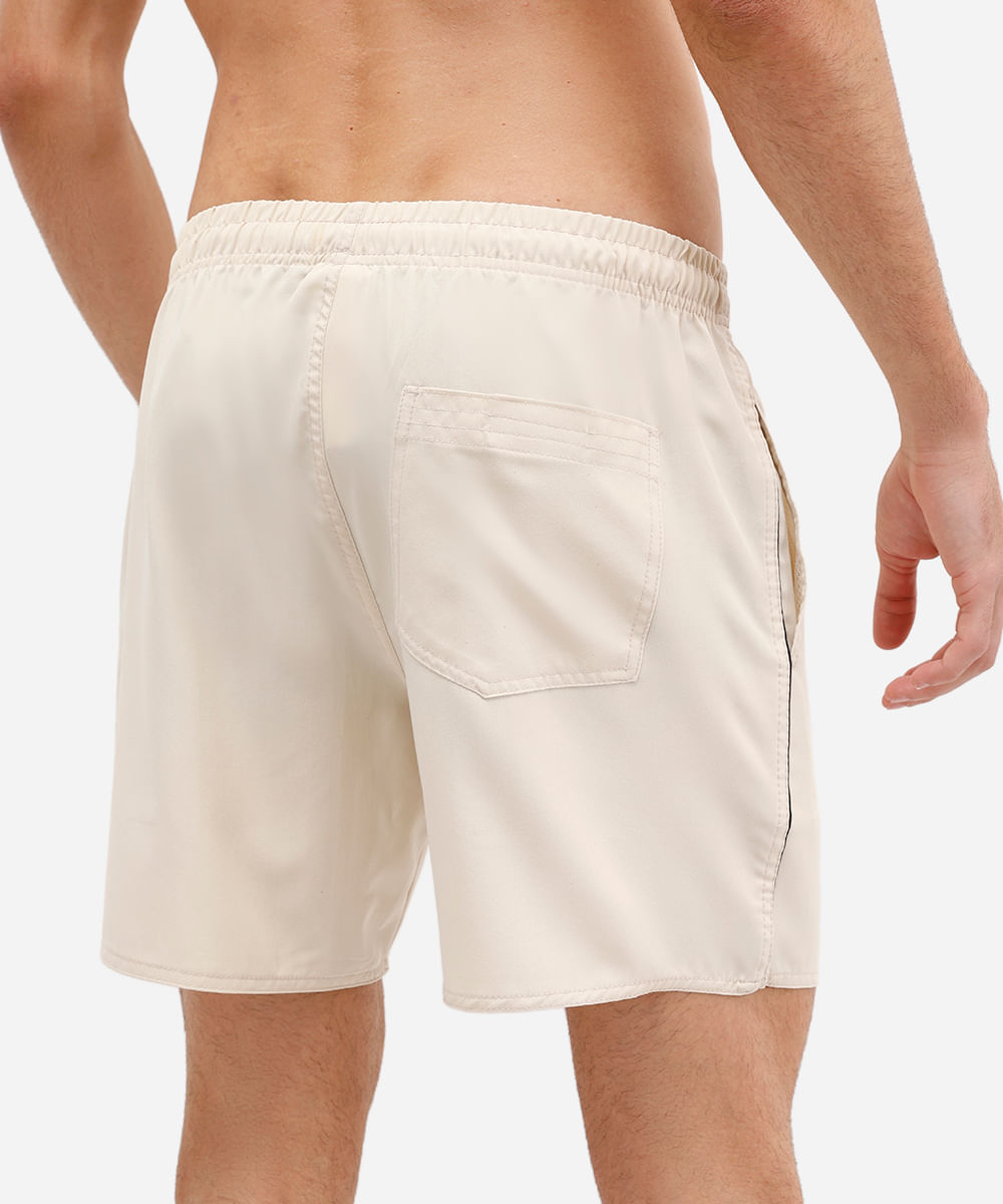 short esportivo masculino cós elástico bege