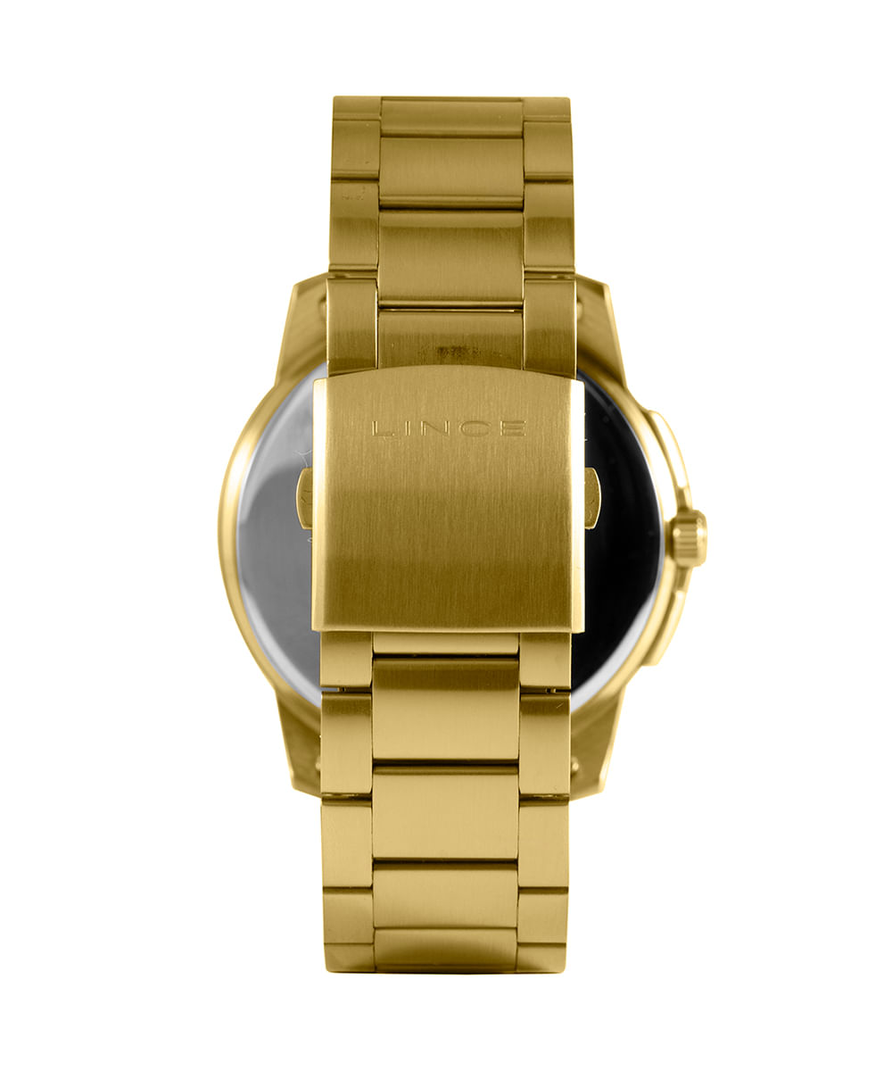 relógio masculino lince analógico calendário mrg4708l d2kx dourado