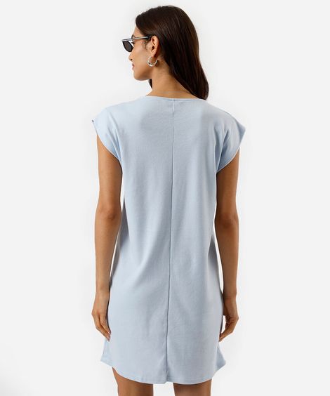 vestido muscle curto feminino básico azul