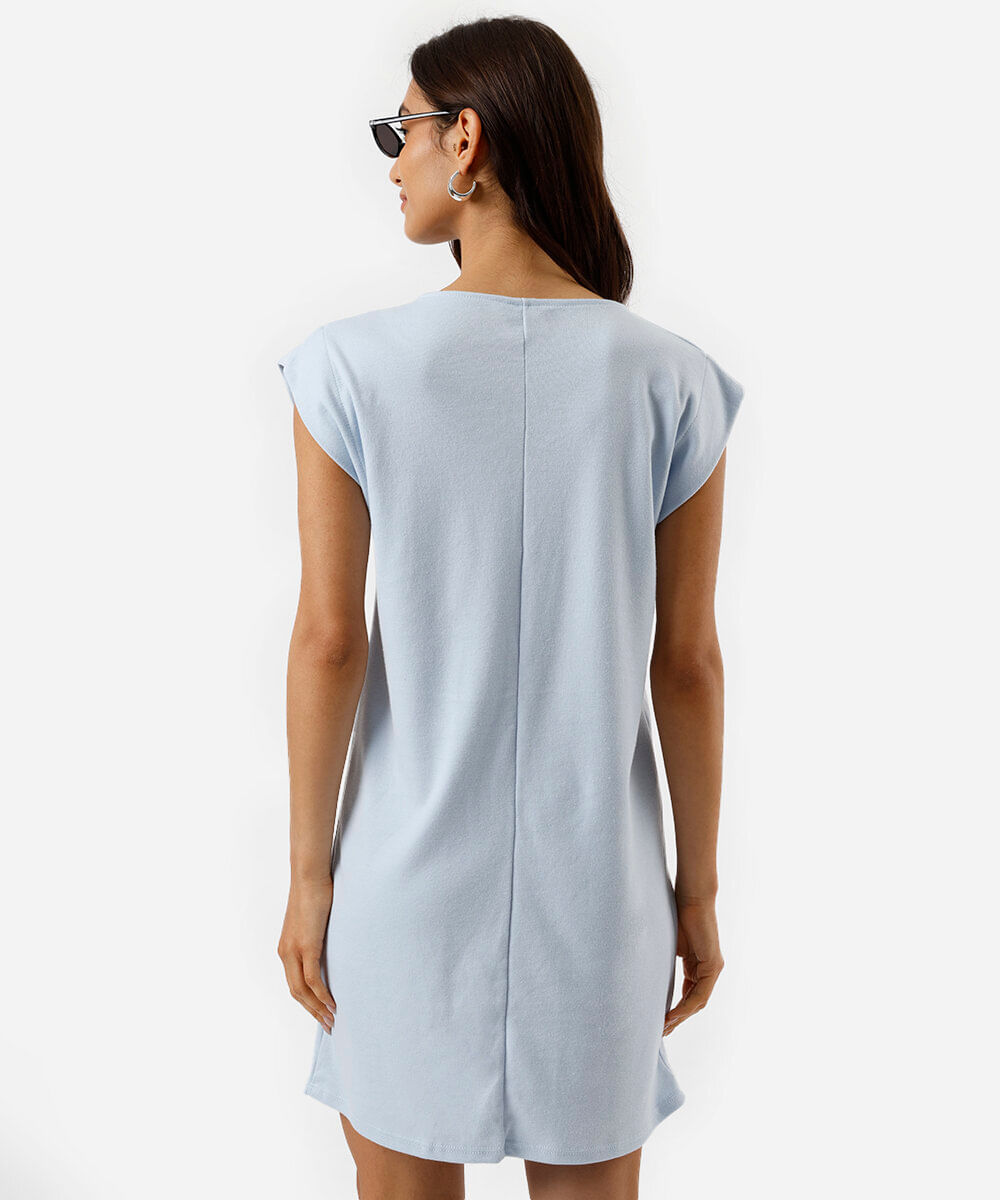 vestido muscle curto feminino básico azul