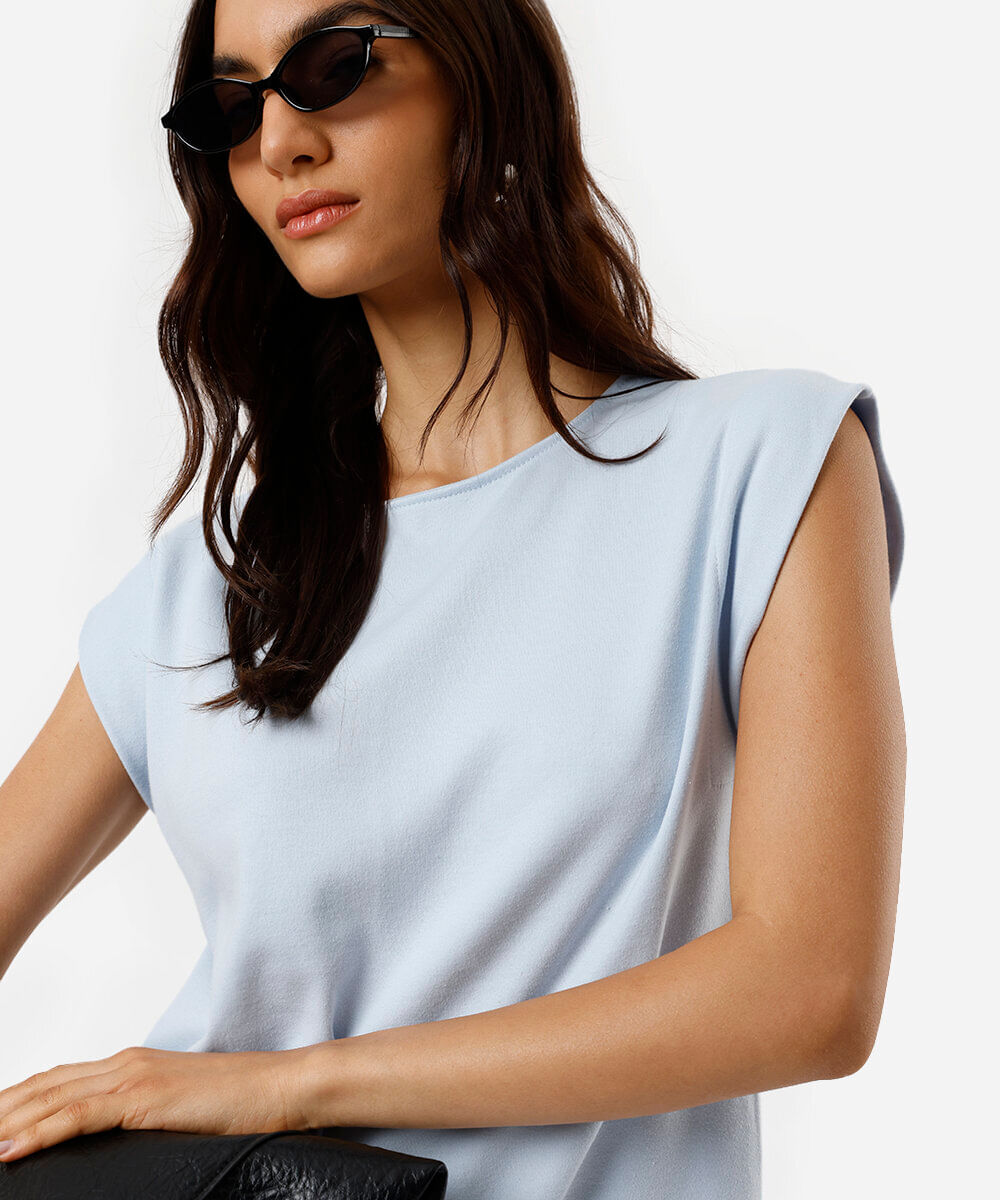 vestido muscle curto feminino básico azul