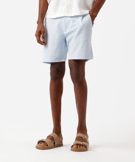 bermuda reta masculina de alfaiataria azul