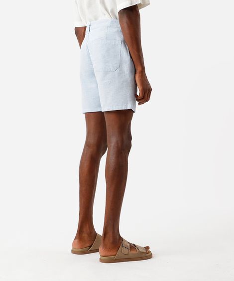 bermuda reta masculina de alfaiataria azul