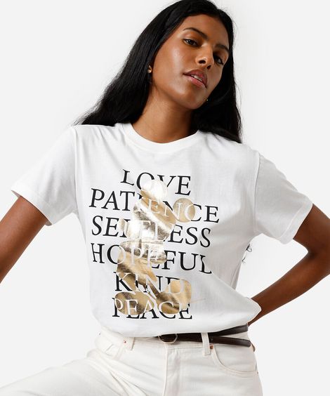 camiseta feminina mickey off white