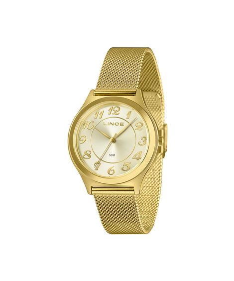 kit relógio feminino lince analógico lrgm030l38c2kx pj dourado