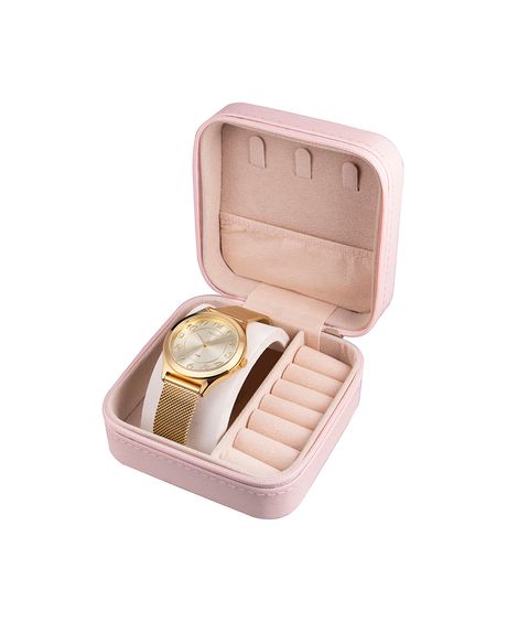 kit relógio feminino lince analógico lrgm030l38c2kx pj dourado