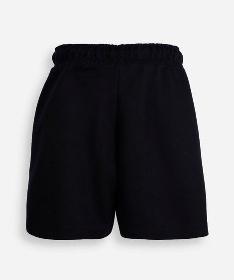 bermuda infantil de moletom recortes preta