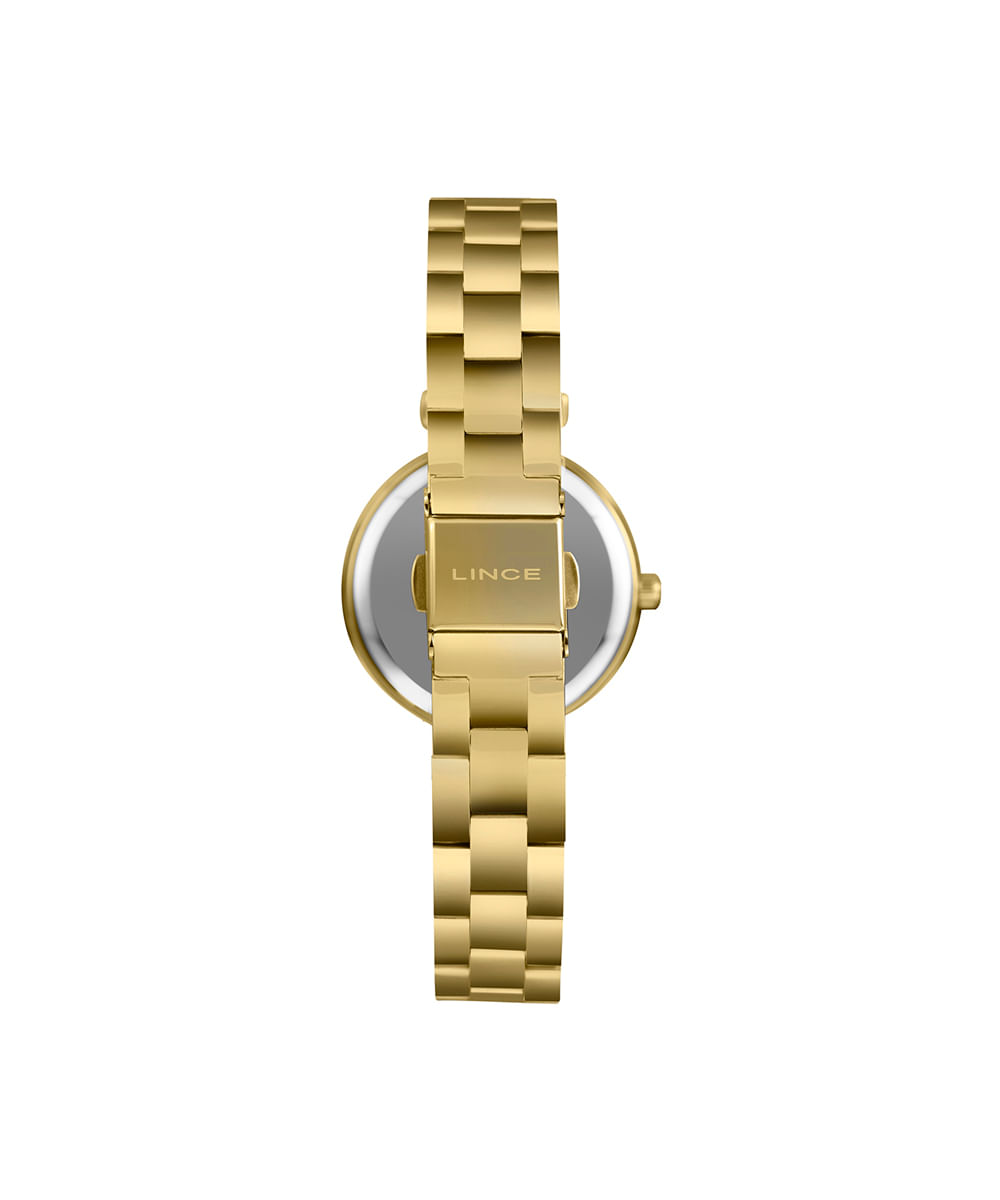 kit relógio feminino lince analógico lrgh259l30 kacls1kx dourado