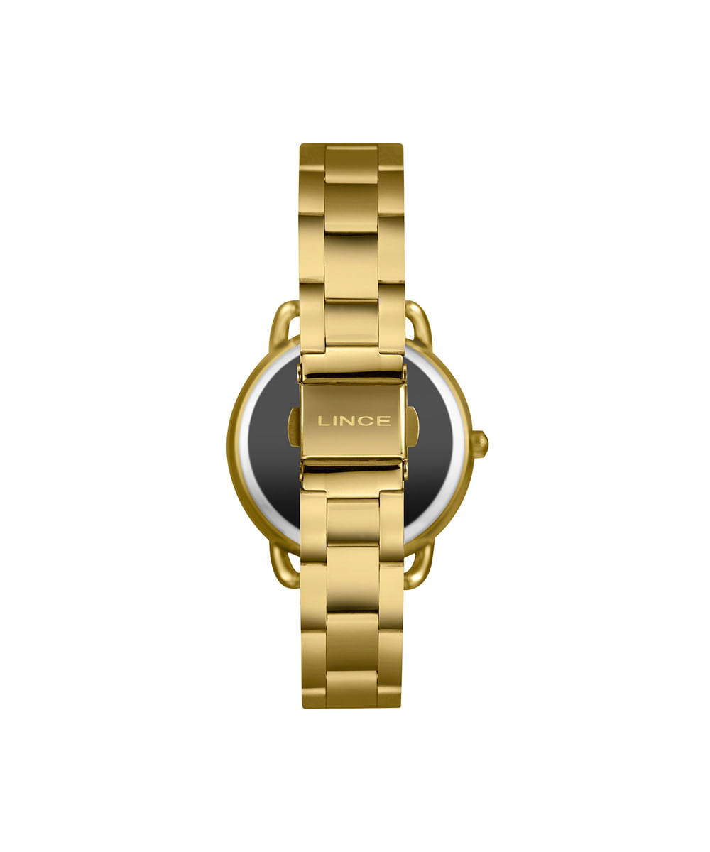 kit relógio feminino lince analógico lrgm062l36 k0j1c2kx dourado