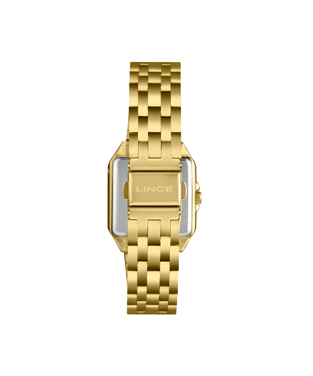 kit relógio feminino lince analógico lqgm046l30 kadws2kx dourado