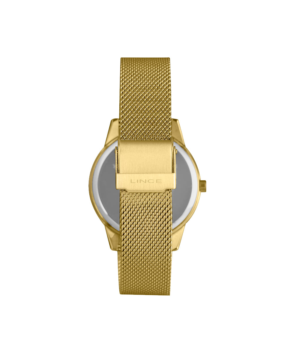 kit relógio feminino lince analógico lrgm048l38 k0hhc1kx dourado