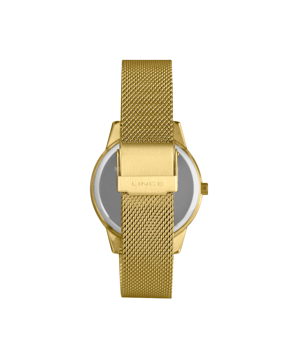 kit relógio feminino lince analógico lrgm048l38 k0hgb1kx dourado