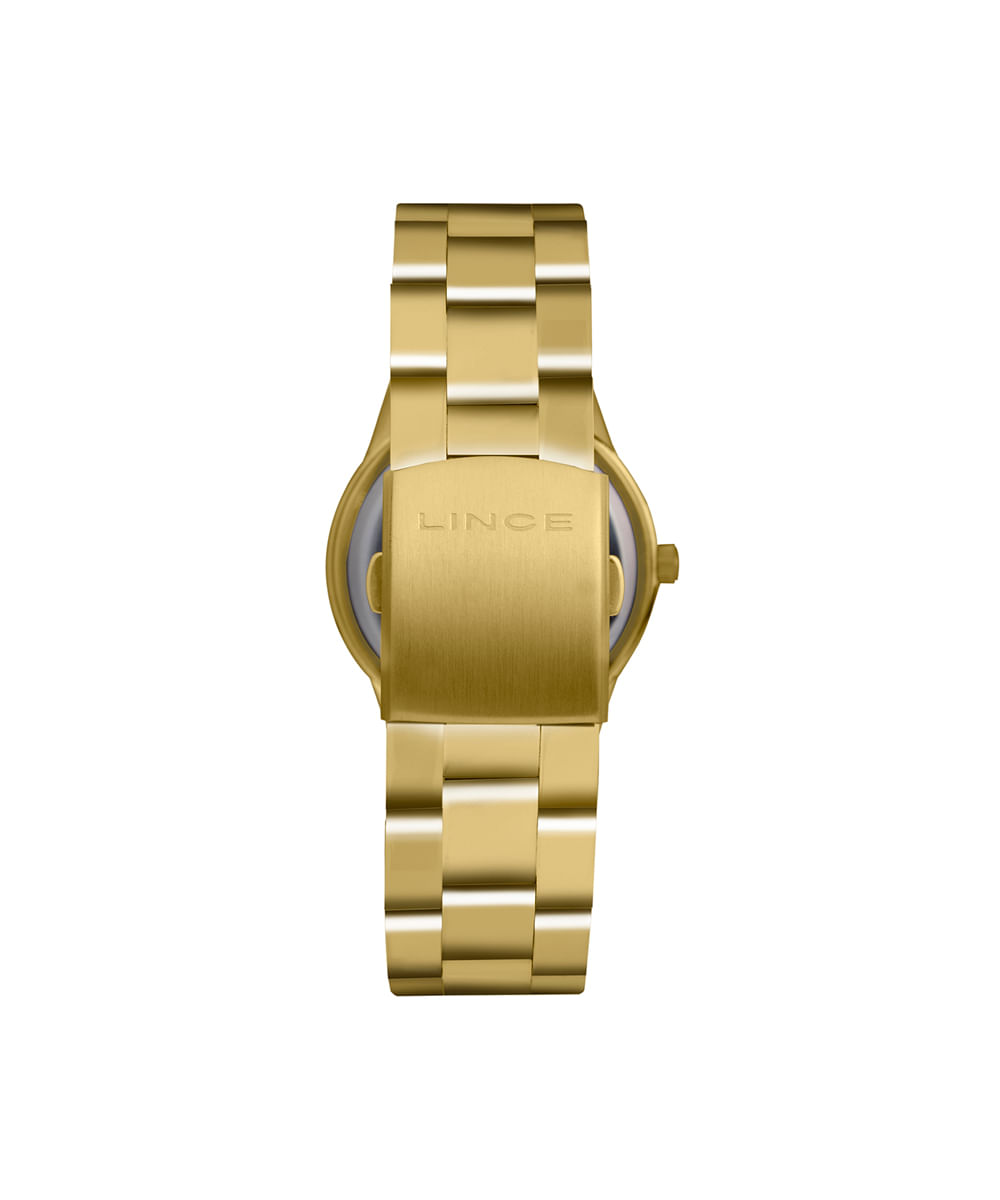 kit relógio feminino lince analógico lrg4336l kae0c2kx dourado