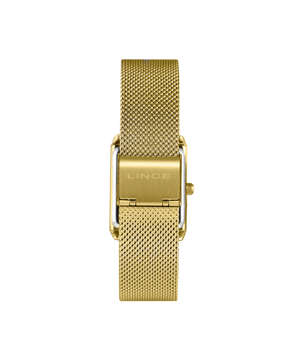 kit relógio feminino lince analógico lqg4766l25 kaelc1kx dourado