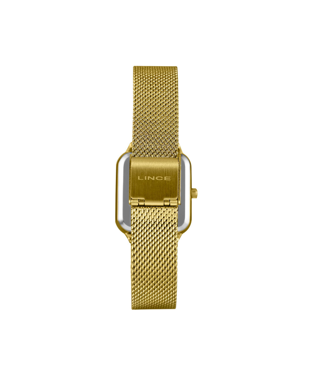 kit relógio feminino lince analógico lqgh253l26 kaeks1kx dourado