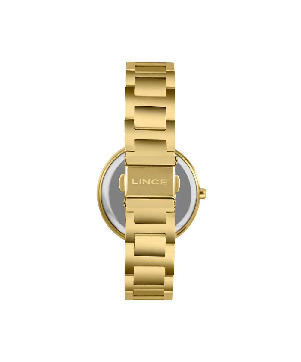 kit relógio feminino lince analógico lrgm031l36 kbqub2kx dourado