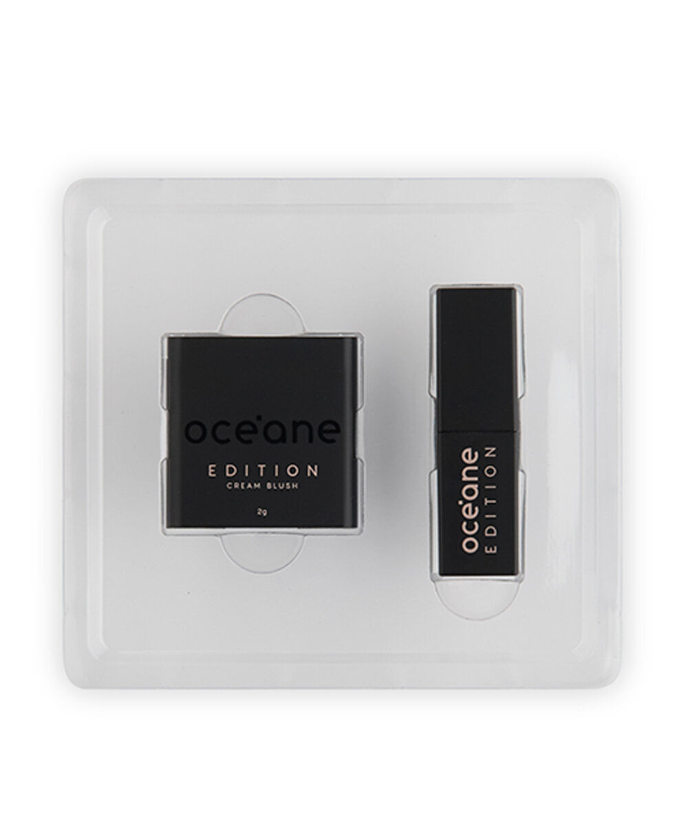 kit océane gift set mini cream blush e batom the lipstick