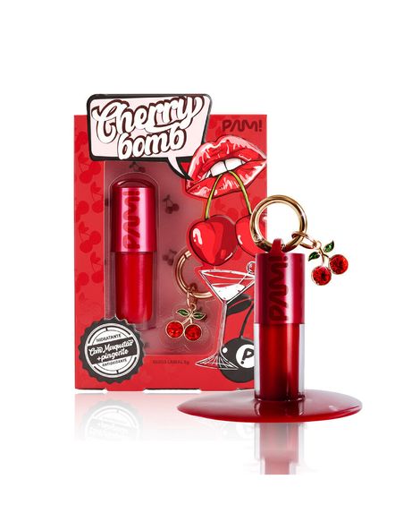 gloss labial pam by pamella cherry bomb vermelho