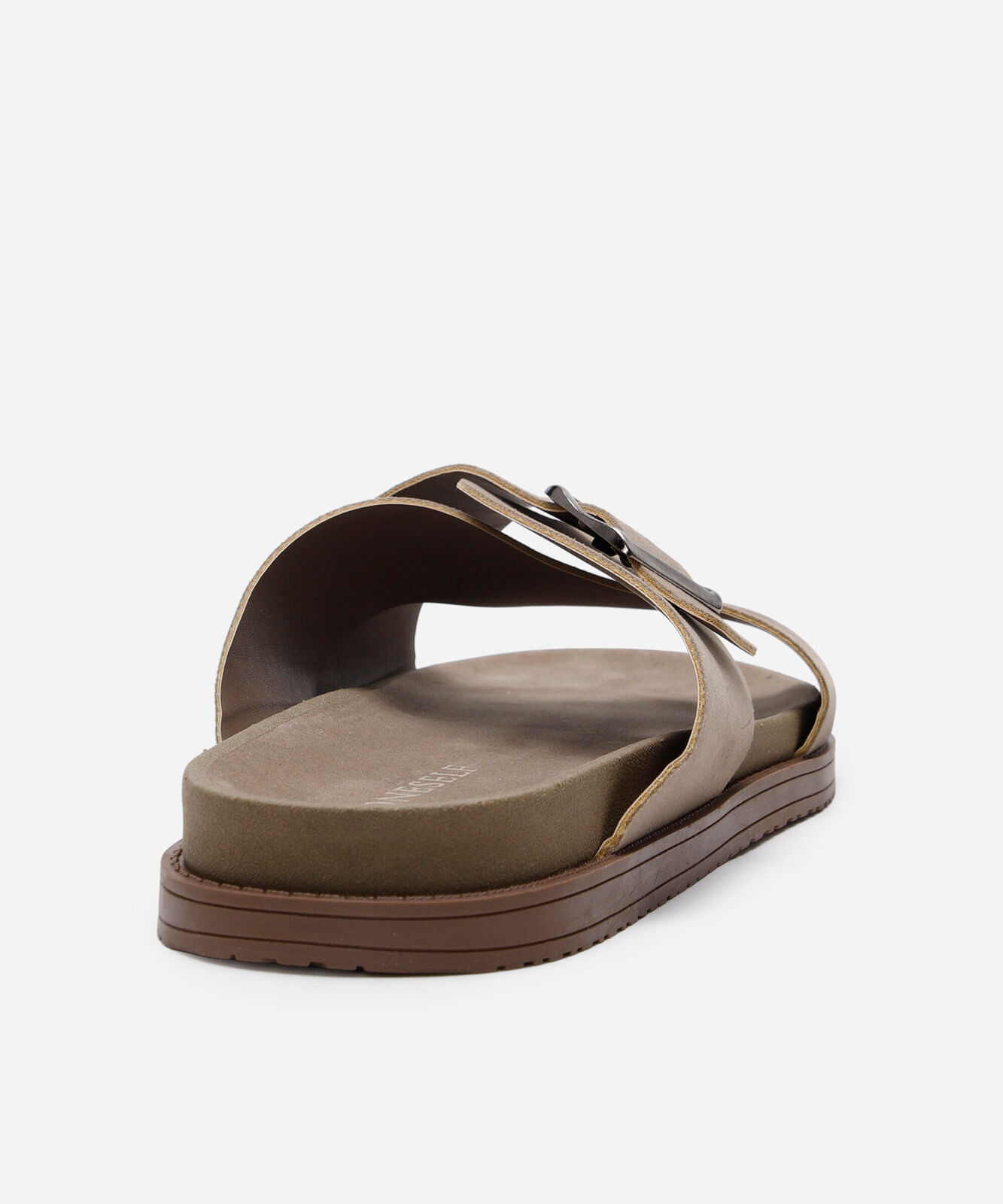 slide masculina com fivela oneself bege