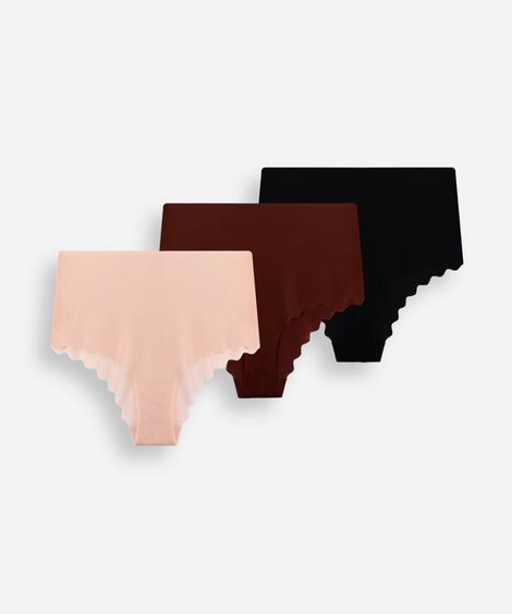 kit de 3 calcinhas hot pant colorido