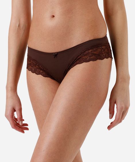 kit de 2 calcinhas caleçon com renda colorido