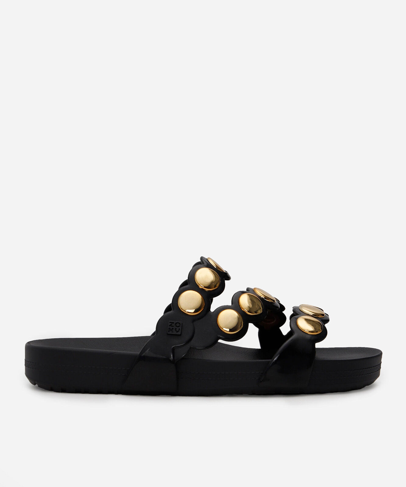 rasteira feminina slide spot zaxy preta