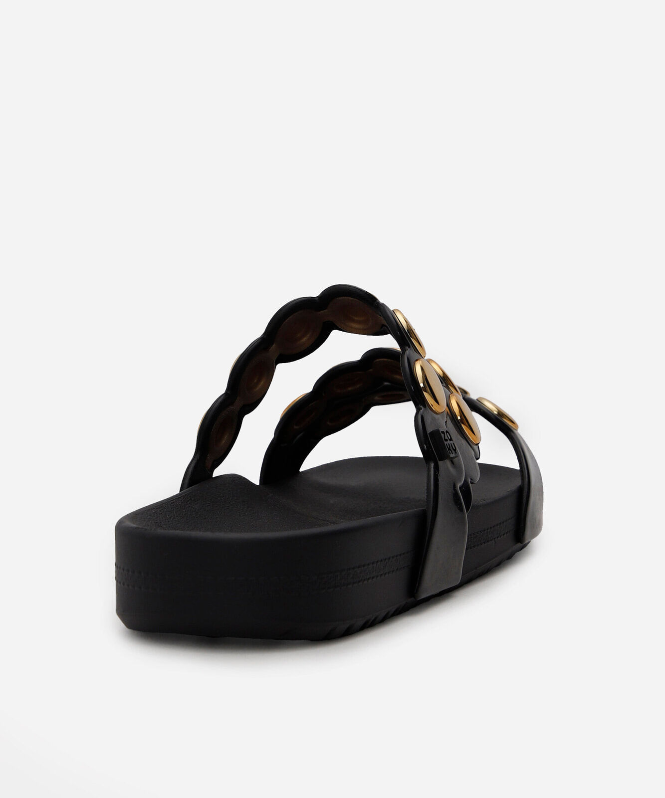 rasteira feminina slide spot zaxy preta