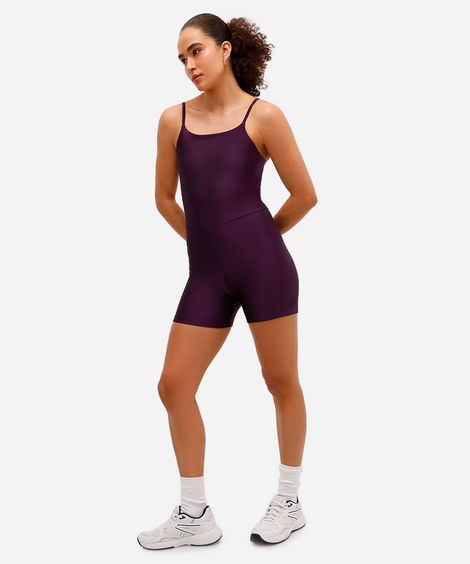 macaquinho feminino alças finas esportivo roxo