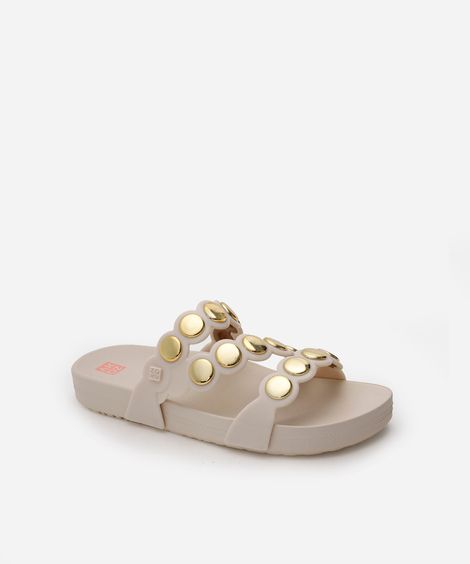 rasteira feminina slide spot zaxy off white
